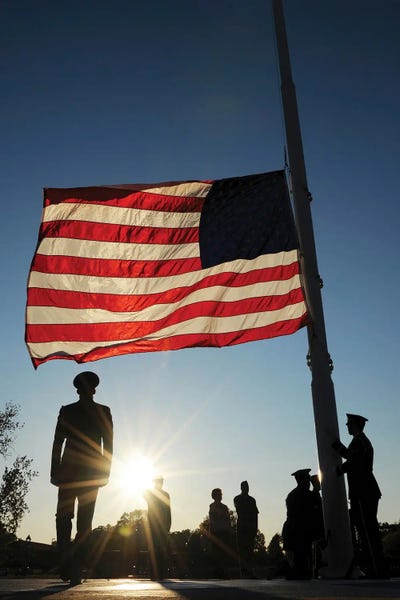 Stocktrek Images: Veteran's Day Retreat Ceremony At Little Rock Air Force Base by Stocktrek Images