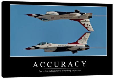 Accuracy Canvas Art Print - Airplane Art