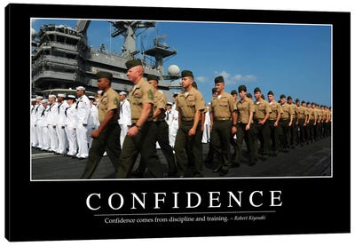 Confidence Canvas Art Print - Navy