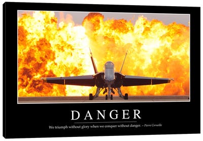 Danger Canvas Art Print - Military Aircraft Art