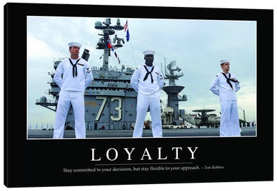 Loyalty Canvas Art Print - Navy