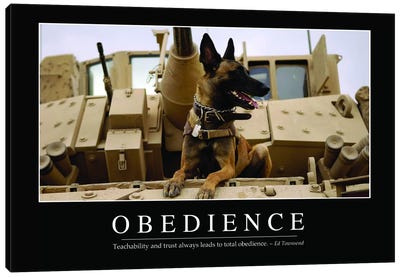 Obedience Canvas Art Print - Tank Art