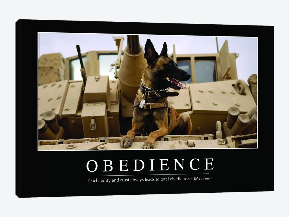 Obedience 1-piece Canvas Print