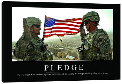 Pledge Canvas Art Print - Marines Art
