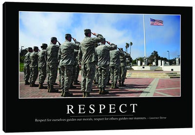 Respect Canvas Art Print - Army Art