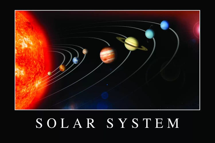 Solar System Poster by Stocktrek Images canvas print