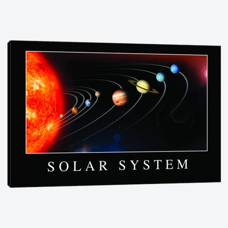 Solar System Poster Canvas Print #TRK1142} by Stocktrek Images Art Print
