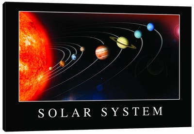 Solar System Poster Canvas Art Print - Stocktrek Images - Astronomy & Space Collection