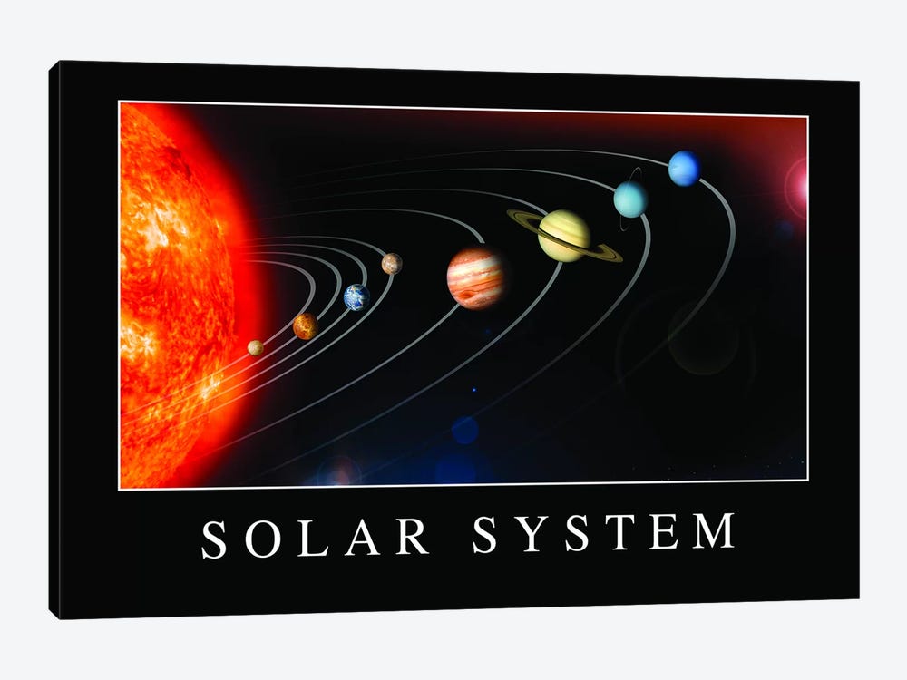 Solar System Poster by Stocktrek Images 1-piece Canvas Wall Art