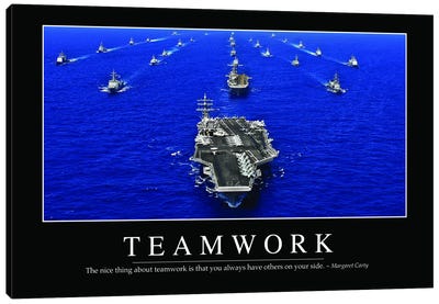Teamwork Canvas Art Print - Warship Art
