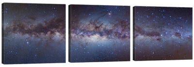 Panorama View Of The Center Of The Milky Way Canvas Art Print - 3-Piece Astronomy & Space Art