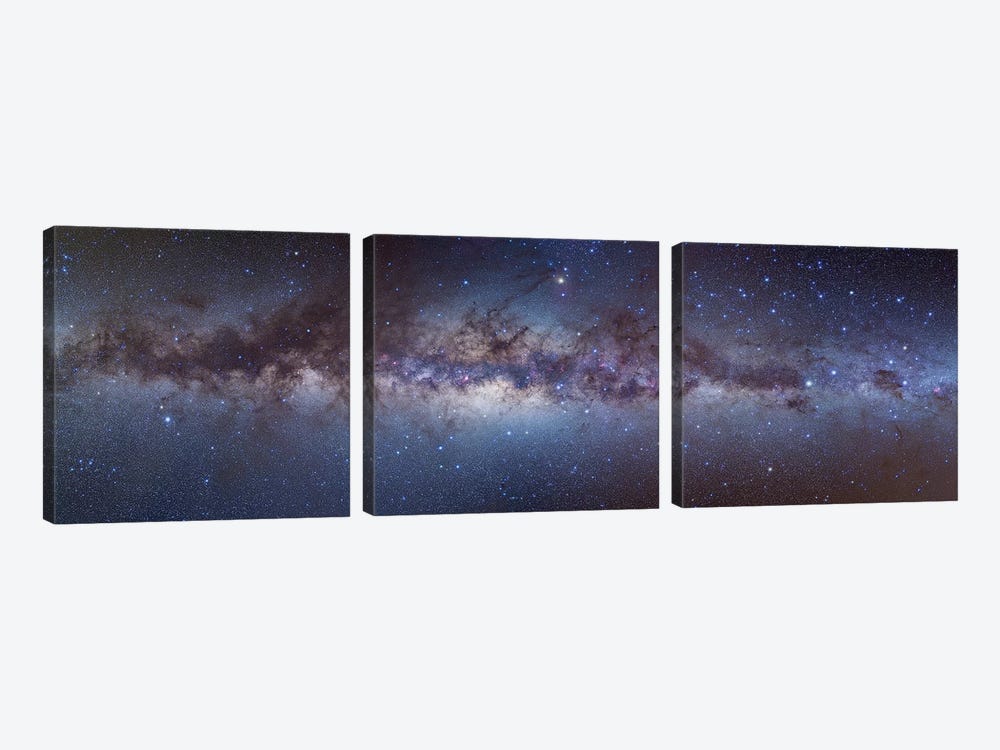 Panorama View Of The Center Of The Milky Way by Alan Dyer 3-piece Canvas Wall Art