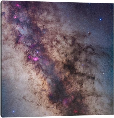 The Center Of The Milky Way In Sagittarius And Scorpius I Canvas Art Print - Scorpio Art