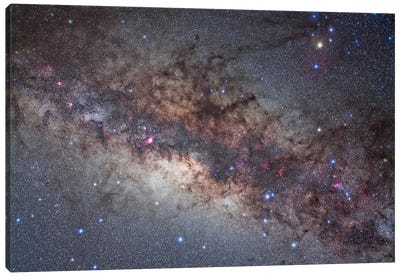 The Center Of The Milky Way Through Sagittarius And Scorpius Canvas Art Print