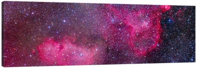 The Heart And Soul Nebulae In The Constellation Cassiopeia Canvas Art Print - Alan Dyer