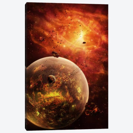 An Eye-Shaped Nebula And Ring Of Glowing Debris Around A Planetary System Canvas Print #TRK1190} by Brian Christensen Canvas Artwork