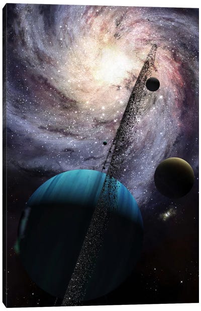 Indra, A Fast Spinning Gas Giant Generating Tremendous Tidal Forces Canvas Art Print