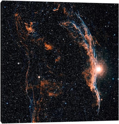 The Witch's Broom Nebula (NGC 6960) And Part Of The Veil Nebula Canvas Art Print - Stocktrek Images