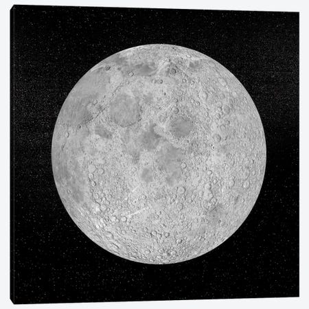 Artist's Concept Of A Full Moon In The Universe At Night Canvas Print #TRK1202} by Elena Duvernay Canvas Art