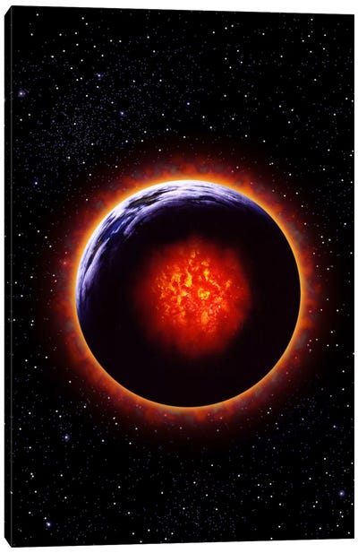 An Exaggerated Depiction Of Global Warming Canvas Art Print