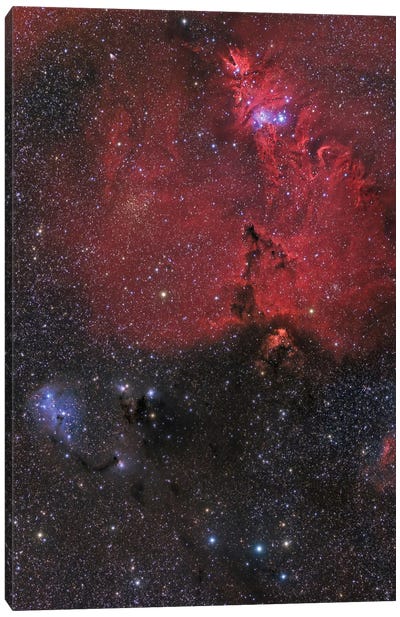 Beautiful Nebula In Monoceros Constellation Canvas Art Print