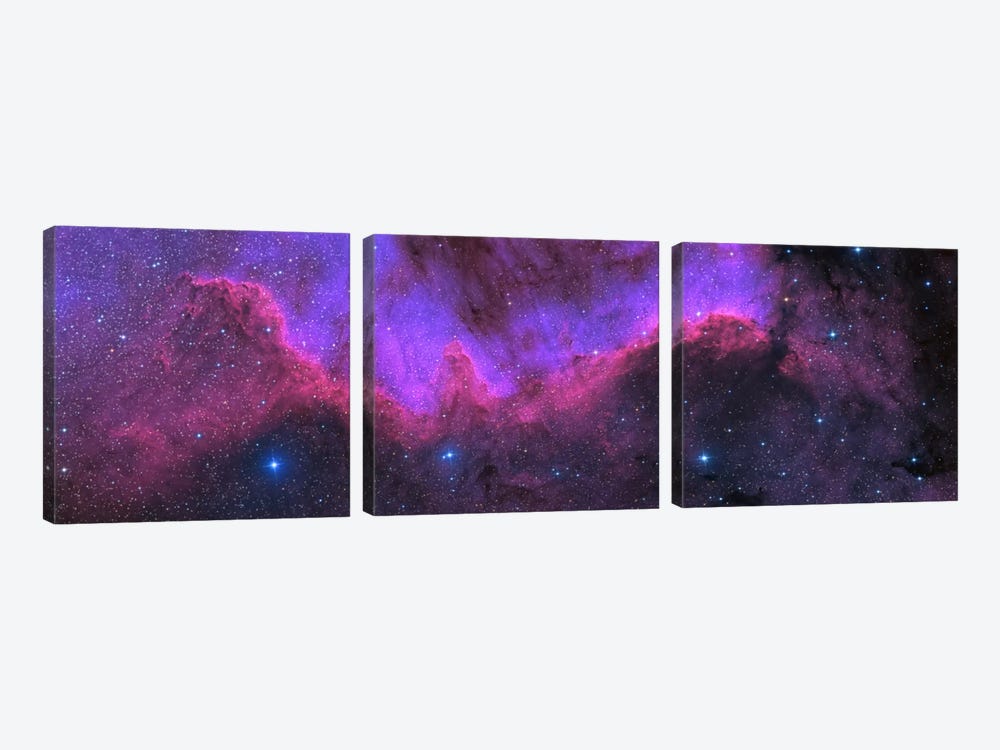 Cygnus Wall (NGC 7000) The North American Nebula by Ken Crawford 3-piece Canvas Art Print