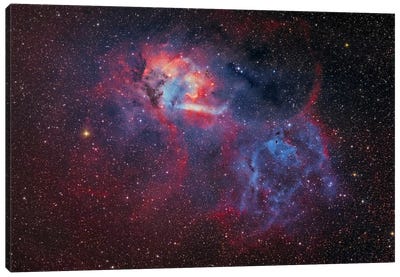 Emission Nebula (Sharpless 2-132 ) At The Cepheus/Lacerta Border Canvas Art Print