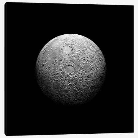 A Heavily Cratered Moon Canvas Print #TRK1241} by Marc Ward Canvas Artwork