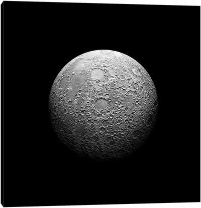 A Heavily Cratered Moon Canvas Art Print