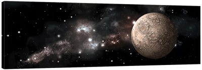 A Heavily Cratered Moon Alone In Deep Space Canvas Art Print - Stocktrek Images - Astronomy & Space Collection