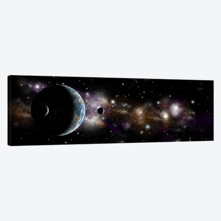 An Earth-Like Planet With A Pair Of Moons In Orbit I Canvas Print #TRK1245} by Marc Ward Art Print