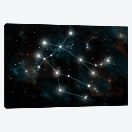 Star Sign Gemini Canvas Art Print by Cynthia Coulter | iCanvas