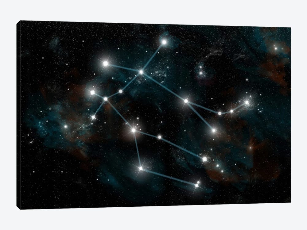 The Constellation Gemini The Twins by Marc Ward 1-piece Canvas Artwork