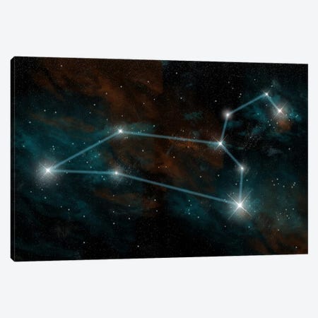 The Constellation Leo The Lion Canvas Print #TRK1252} by Marc Ward Canvas Print