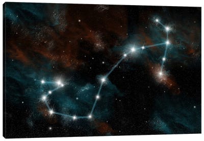The Constellation Scorpio The Scorpion Canvas Art Print - Kids Astronomy & Space Art