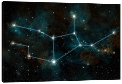 The Constellation Virgo The Virgin Canvas Art Print - Astrology Art