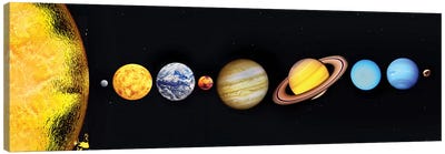 The Sun And Planets Of Our Solar System Canvas Art Print - Saturn