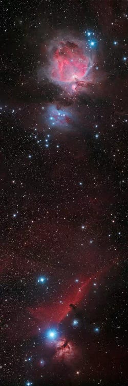 Mosaic Of Orion Nebula And Horsehead Nebula