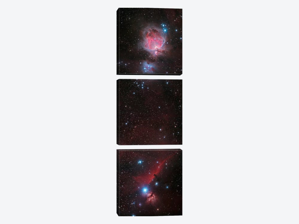 Mosaic Of Orion Nebula And Horsehead Nebula by Philip Hart 3-piece Canvas Wall Art