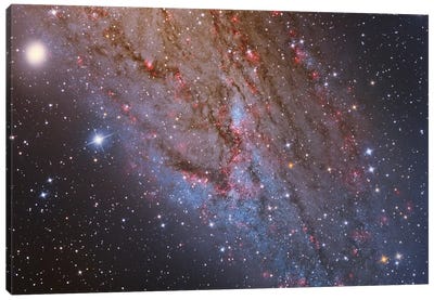 Close-Up Of The Southwest Spiral Arm Of Andromeda Galaxy (M31 ) Canvas Art Print