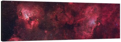 Eagle Nebula (M16) And Swan Nebula (M17) II Canvas Art Print
