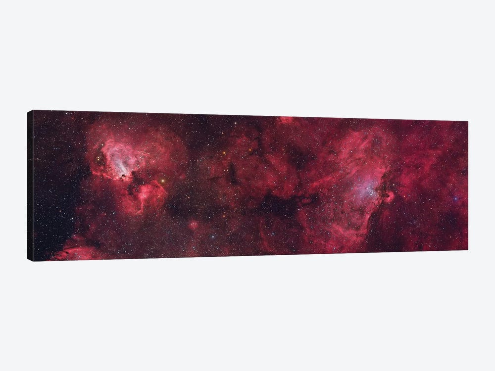 Eagle Nebula (M16) And Swan Nebula (M17) II by Roberto Colombari 1-piece Art Print