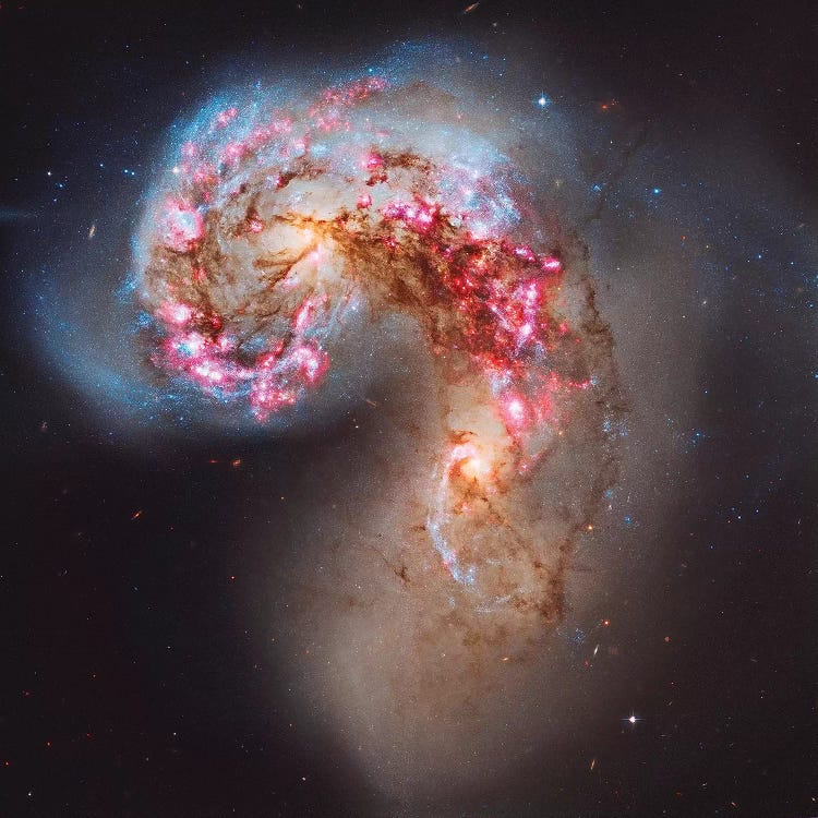 The Antennae Galaxies (NGC 4038/NGC 4039) by Roberto Colombari wall art