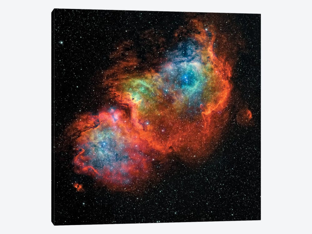 The Soul Nebula (IC 1848) by Rolf Geissinger 1-piece Canvas Wall Art