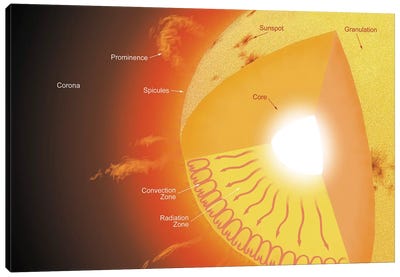 A Cutaway View Of The Sun Canvas Art Print