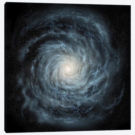 Artist's Concept Of A Face-On View Of Our Galaxy, The Milky Way Canvas Print #TRK1375} by Ron Miller Art Print
