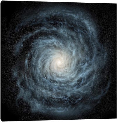 Artist's Concept Of A Face-On View Of Our Galaxy, The Milky Way Canvas Art Print