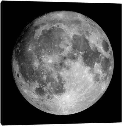Full Moon Canvas Art Print - Stocktrek Images - Astronomy & Space Collection