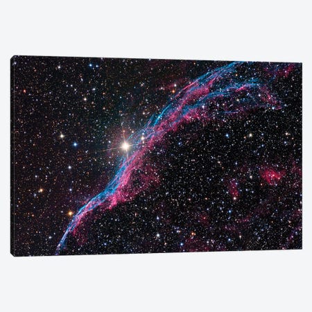 The Western Veil Nebula (NGC 6960) Canvas Print #TRK1386} by Roth Ritter Canvas Artwork