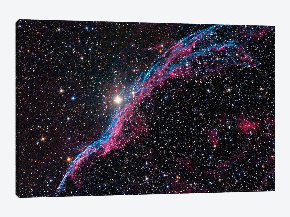 The Western Veil Nebula (NGC 6960) by Roth Ritter 1-piece Canvas Print